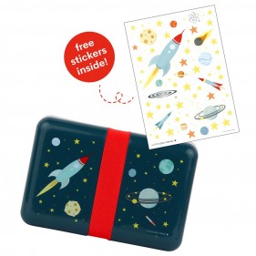 CAJA ALMUERZO CON PEGATINAS ALLC - ESPACIO