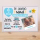 LÁMINA PERSONALIZADA "TE QUIERO MAMÁ" + MARCO - AZUL