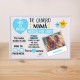 LÁMINA PERSONALIZADA "TE QUIERO MAMÁ" + MARCO - AZUL