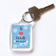 LLAVERO METACRILATO PERSONALIZADO "TE QUIERO" AZUL + FOTO