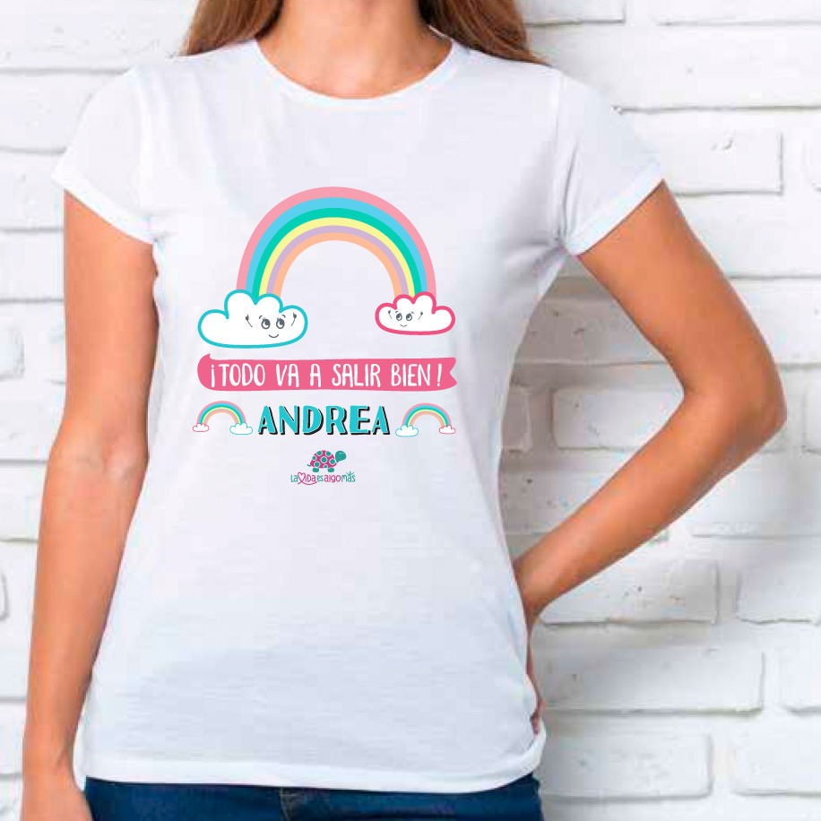 erosión tortura Alérgico Camiseta Solidaria Personalizada Arcoíris "Todo Va A Salir Bien" M/C - La  Vida Es Algo Más