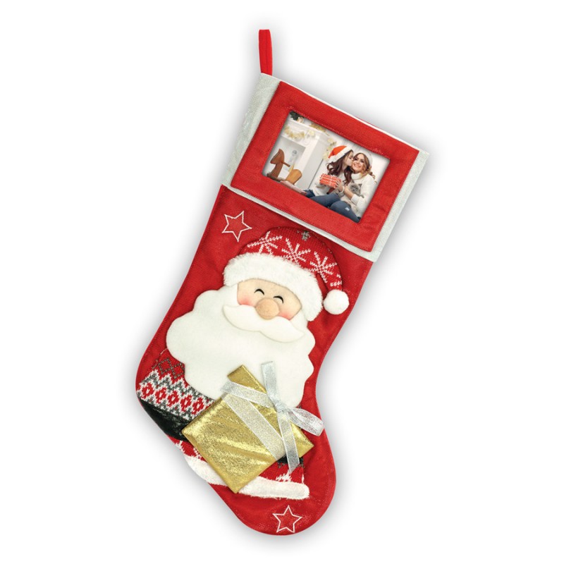 Personalizado Feliz Navidad Rojo Calcetines con a y desde-X6N906