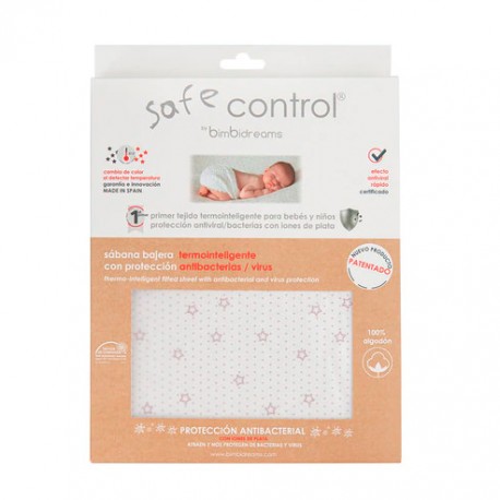 SÁBANA BAJERA TERMOINTELIGENTE ANTIBACTERIAL BLANCO GRIS - MINICUNA - 50 X 80