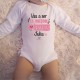 BODY PERSONALIZADO "VAS A SER EL MEJOR PAPÁ"  Manga Larga - ROSA + CAJA REGALO
