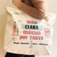 BOLSO PERSONALIZADO PROFESOR TIPO SHOPPER / PLAYA CON HUELLAS DE LAS MANOS DE LOS ALUMNOS  - DOS CARAS