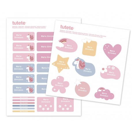 29 PEGATINAS PERSONALIZADAS PARA OBJETOS - MAGICAL UNICORN