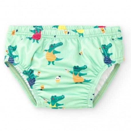 BAÑADOR PAÑAL BEBÉ PROTECCIÓN SOLAR UPF50+ BTBOX - COCODRILOS