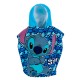 PONCHO TOALLA INFANTIL PERSONALIZABLE MICROFIBRA DISNEY - STITCH AZUL (100 X 50 CM)