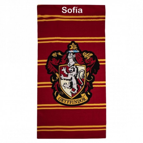 TOALLA DE PLAYA PERSONALIZABLE MICROFIBRA - HARRY POTTER GRYFFINDOR (1,80 x 90)