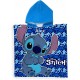 PONCHO TOALLA INFANTIL PERSONALIZABLE MICROFIBRA DISNEY - STITCH AZUL (100 X 50 CM)