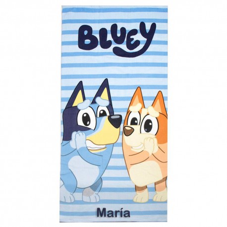 TOALLA DE PLAYA PERSONALIZABLE MICROFIBRA - BLUEY BINGO (1,40 x 70)