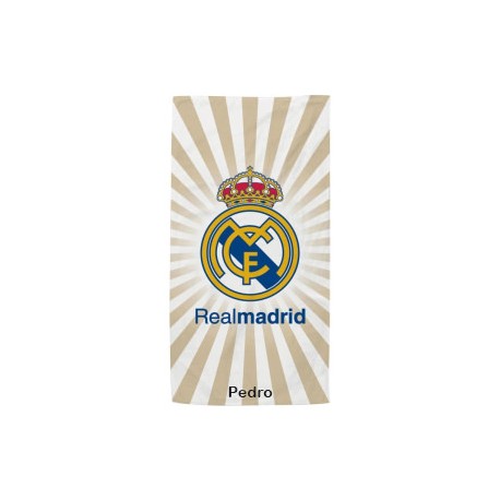 TOALLA DE PLAYA PERSONALIZABLE MICROFIBRA - REAL MADRID F.C. ESCUDO (1,40 x 70)