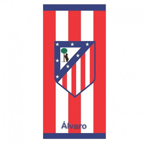 TOALLA DE PLAYA PERSONALIZABLE MICROFIBRA - ATLÉTICO DE MADRID FÚTBOL (1,40 x 70)