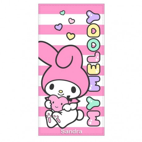 TOALLA DE PLAYA PERSONALIZABLE MICROFIBRA - MY MELODY SANRIO  (1,40 x 70)