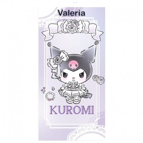 TOALLA DE PLAYA PERSONALIZABLE MICROFIBRA - KUROMI SANRIO VIOLET (1,40 x 70)