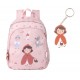 MOCHILA INFANTIL MEDIANA  PERSONALIZABLE TUTETE - LITTLE RED + LLAVERO PERSONALIZABLE