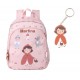 MOCHILA INFANTIL MEDIANA  PERSONALIZABLE TUTETE - LITTLE RED + LLAVERO PERSONALIZABLE
