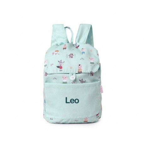 MOCHILA PEQUEÑA TELA ESCUELA INFANTIL PERSONALIZABLE TUTETE - THREE LITTLE PIGS