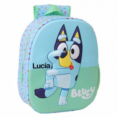 MOCHILA INFANTIL PERSONALIZABLE - BLUEY OREJAS 3D