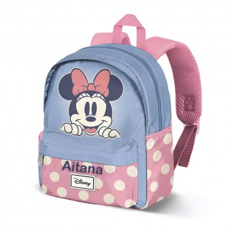 MOCHILA INFANTIL PERSONALIZABLE JOY MINNIE DOTS 27 CM