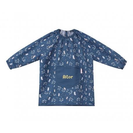 BABI INFANTIL IMPERMEABLE PERSONALIZABLE CON BOLSILLO CENTRAL TUTETE -  MAGICAL FOREST