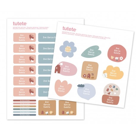 29 PEGATINAS PERSONALIZADAS PARA OBJETOS TUTETE - GEOMETRIC NATURE
