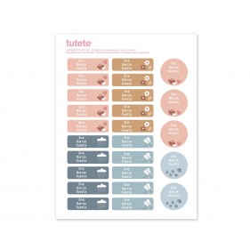 25 ETIQUETAS TERMOADHESIVAS PERSONALIZADAS PARA ROPA - GEOMETRIC NATURE