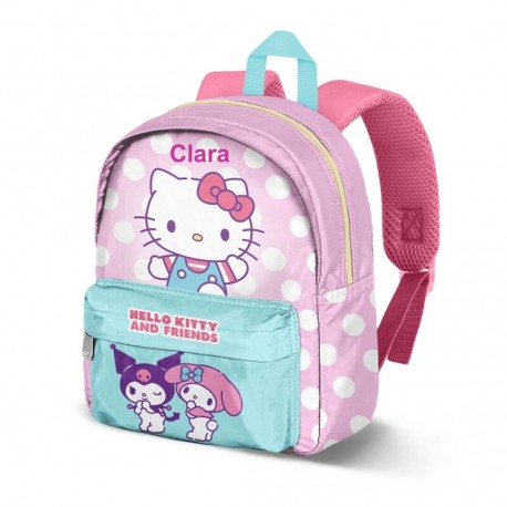 MOCHILA INFANTIL PERSONALIZABLE JOY HUG HELLO KITTY 27 CM