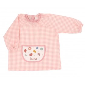 BABI INFANTIL PERSONALIZADO CON BOLSILLO CENTRAL VICHY TUTETE -  GEOMETRIC NATURE
