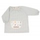 BABI INFANTIL PERSONALIZADO CON BOLSILLO CENTRAL VICHY TUTETE - FUNNY LETTERS