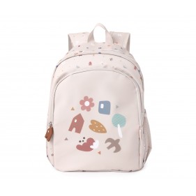 MOCHILA INFANTIL MEDIANA  PERSONALIZABLE TUTETE - GEOMETRIC NATURE + LLAVERO PERSONALIZABLE