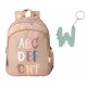 MOCHILA INFANTIL MEDIANA  PERSONALIZABLE TUTETE - FUNNY LETTERS + LLAVERO PERSONALIZABLE