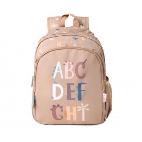 MOCHILA INFANTIL MEDIANA  PERSONALIZABLE TUTETE - FUNNY LETTERS + LLAVERO PERSONALIZABLE