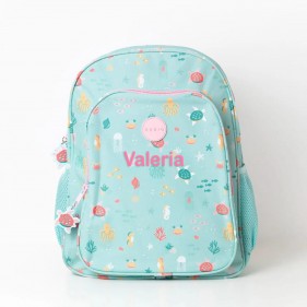 MOCHILA INFANTIL PERSONALIZABLE RUBIO - MARINO TURQUESA ROSA