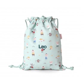 MOCHILA SACO DE TELA PERSONALIZABLE - THE THREE LITTLE PIGS