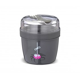 CAJA ALMUERZO CON TAPA REFRIGERANTE N'ICE CUP L GRIS ARAÑA - CARL OSCAR