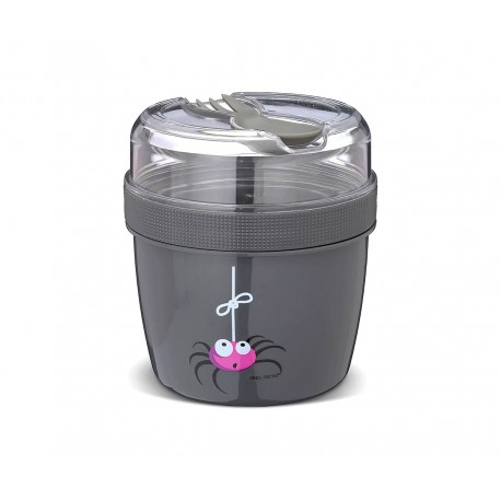 CAJA ALMUERZO CON TAPA REFRIGERANTE N'ICE CUP L GRIS ARAÑA - CARL OSCAR