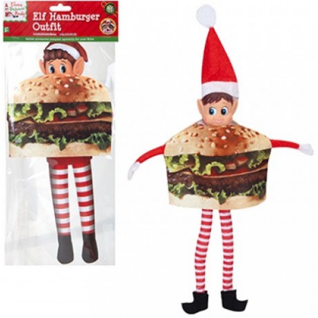 VESTUARIO PARA ELFO DE LA NAVIDAD ELVES BEHAVIN BADLY - DISFRAZ HAMBURGUESA NAVIDAD