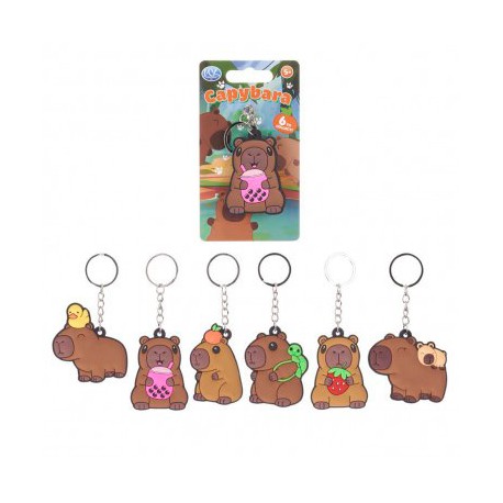 LLAVERO CAPIBARA 2D (6 MODELOS SURTIDOS)