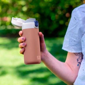 BOTELLA TÉRMICA ACERO INOXIDABLE 360ML MONBENTO POP - PINK MOKA