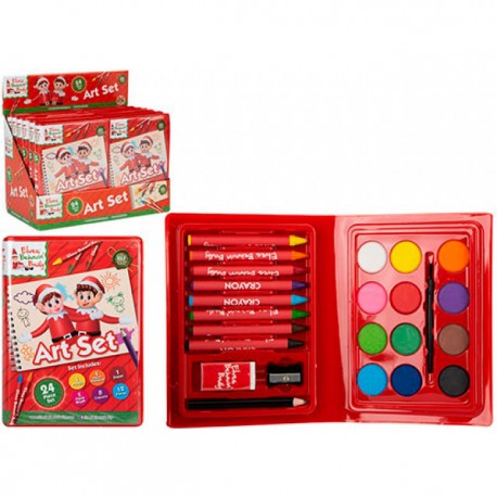 SET DE ARTE 24 PIEZAS  ELFOS DE LA NAVIDAD ELVES BEHAVIN BADLY 
