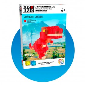 PIX BRIX PIXEL ART SET DINOSAURIO T-REX 397 PIEZAS