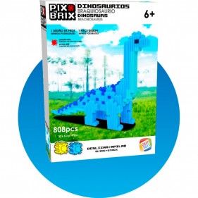 PIX BRIX PIXEL ART SET DINOSAURIO BRAQUIOSAURIO 808 PIEZAS