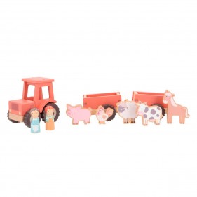 TRACTOR DE GRANJA PERSONALIZABLE DE MADERA MONNËKA 