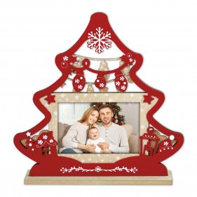 MARCO FOTOS ÁRBOL DE NAVIDAD PERSONALIZADO CON FOTO - ROJO