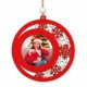 ADORNO COLGANTE NAVIDAD DE MADERA PERSONALIZABLE BOLA COPOS - RED