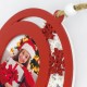 ADORNO COLGANTE NAVIDAD DE MADERA PERSONALIZABLE BOLA COPOS - RED