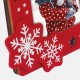 ADORNO COLGANTE NAVIDAD DE MADERA PERSONALIZABLE  6 x 9 CM  ESTRELLAS Y COPOS - RED