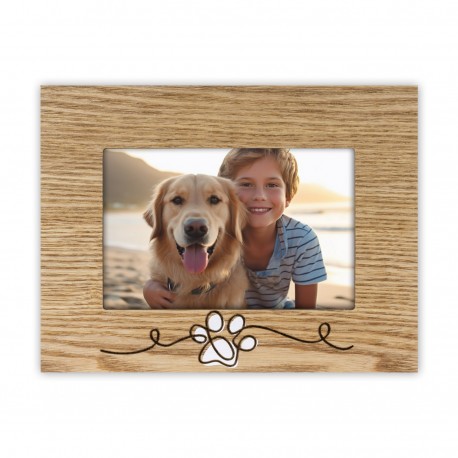 MARCO FOTOS MASCOTAS PERSONALIZADO CON FOTO HUELLA - MANOLO