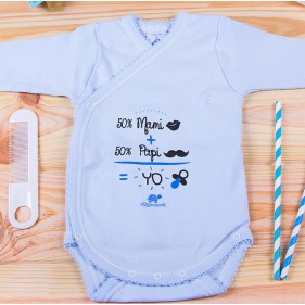 BODY CRUZADO "50% MAMI + 50% PAPI" - AZUL